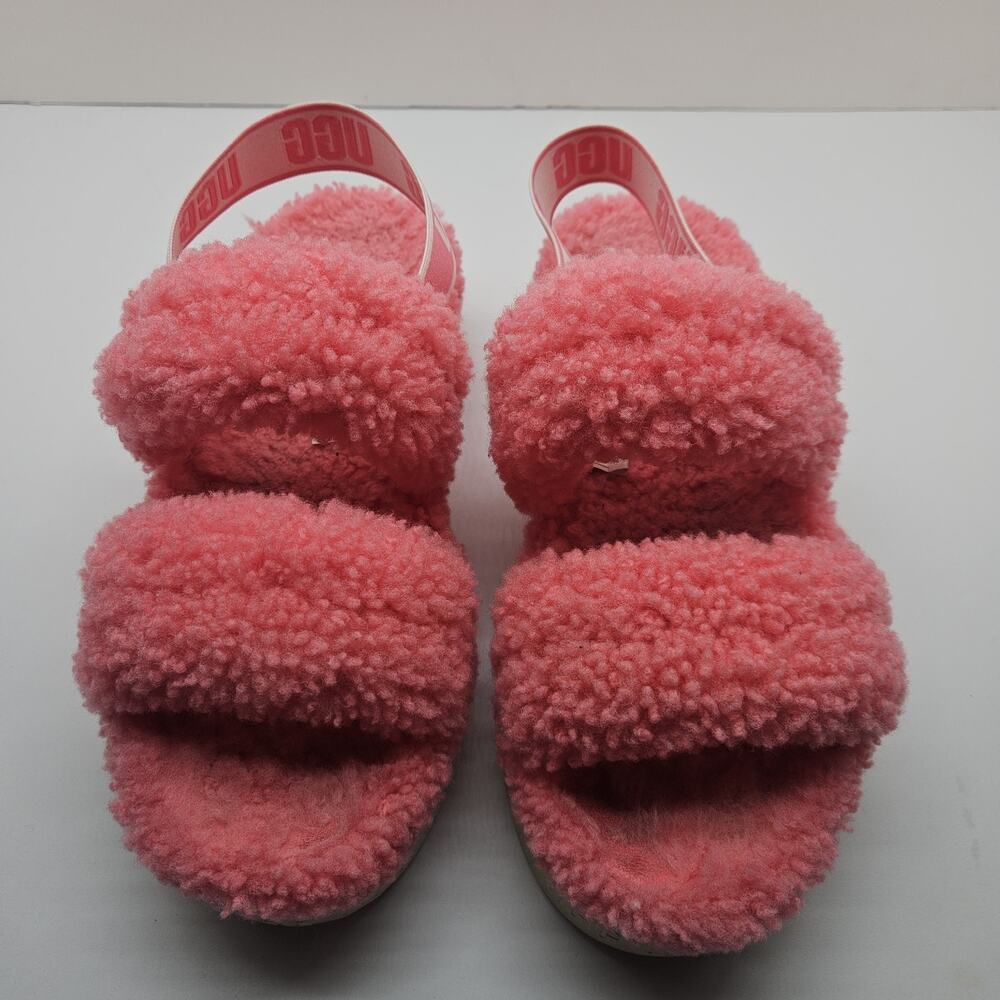 UGG Oh Fluffita Slingback Sandals Slippers Women’s Size 10 Pink 1120876 - Picture 4 of 9